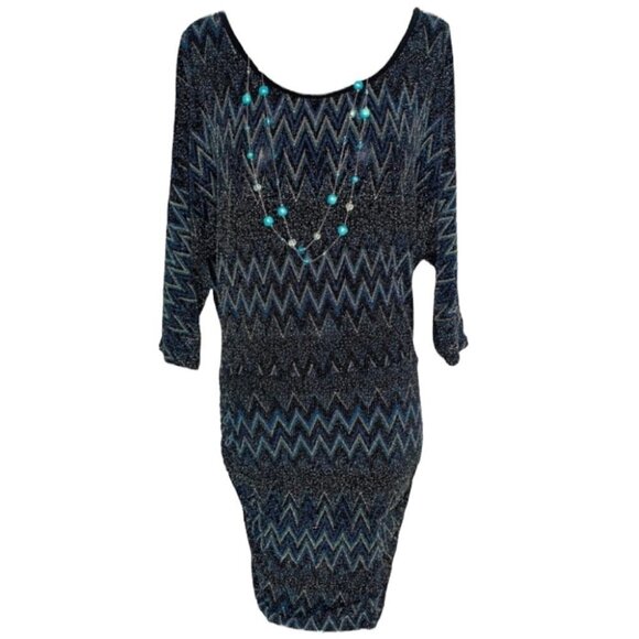 LIMITÉ slouchy with glitter oversized top dress top women size large - Picture 1 of 7